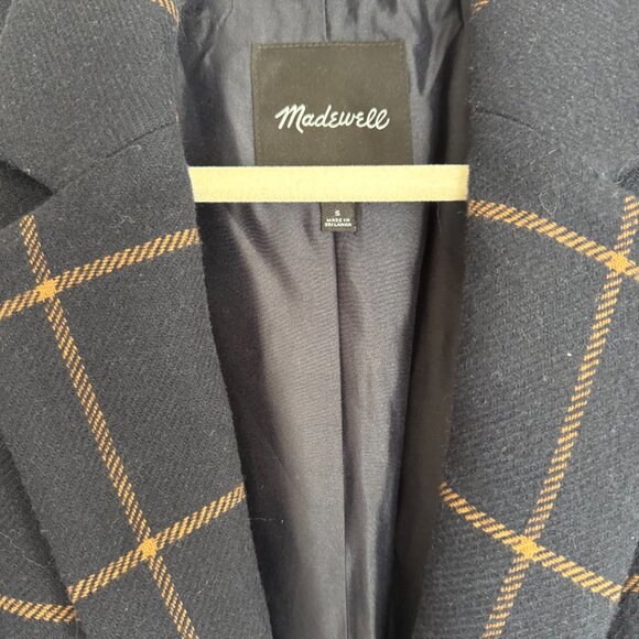 Madewell Larsen 1-Button Wool Blend Windowpane Blazer - Picture 13 of 14